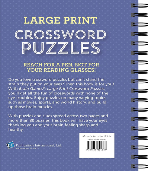 LARGE PRINT CROSSWORD PUZZLES - BRAIN GAMES